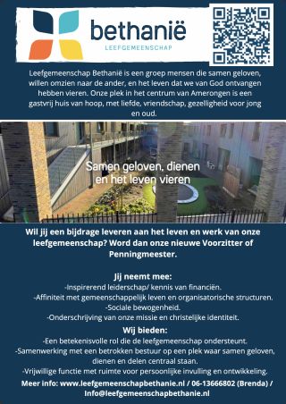 Voorzitter/ Penningmeester gezocht!