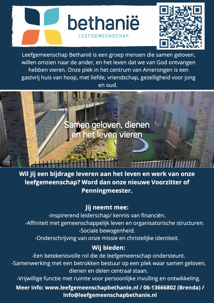 Voorzitter/ Penningmeester gezocht!